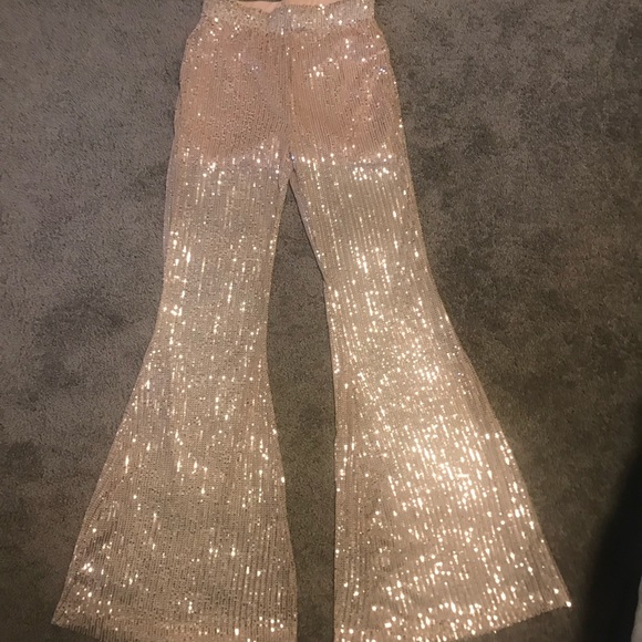 COPY - Sequin Bell Bottom pants - Picture 2 of 4